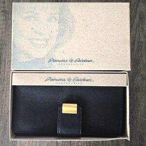 Princess Gardner Black Leather Wallet
